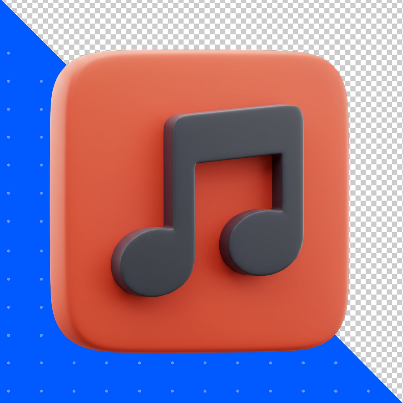 3D Music Note Icon Transparent PNG For App And Web Design