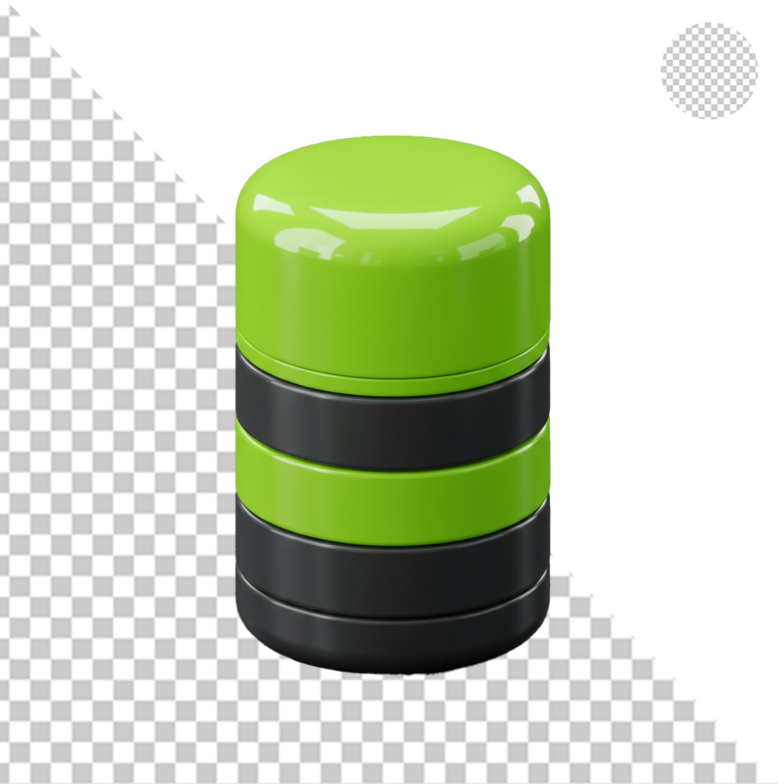 3D Rendered Database Server Stack Isolated Transparent PNG