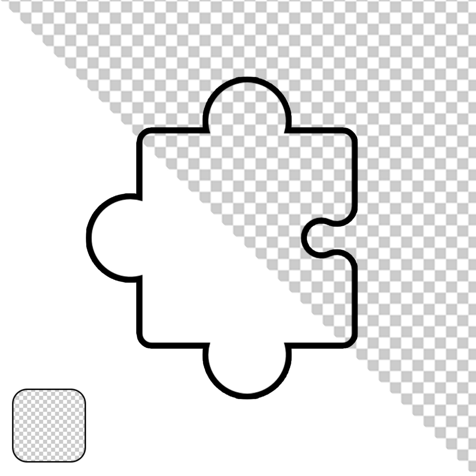 Abstract Black Square Shape Minimal Design Element PNG