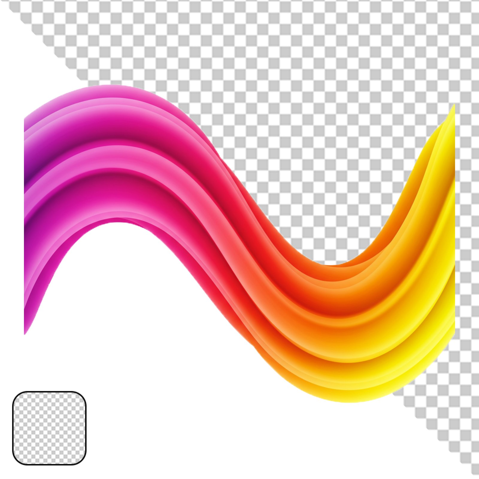 Abstract Colorful Wavy Fluid Shape Gradient Design Element