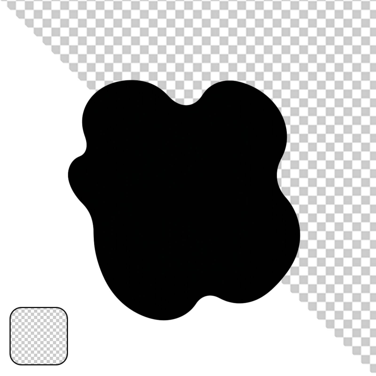 Abstract Organic Blob Shape Modern Design Element Transparent PNG