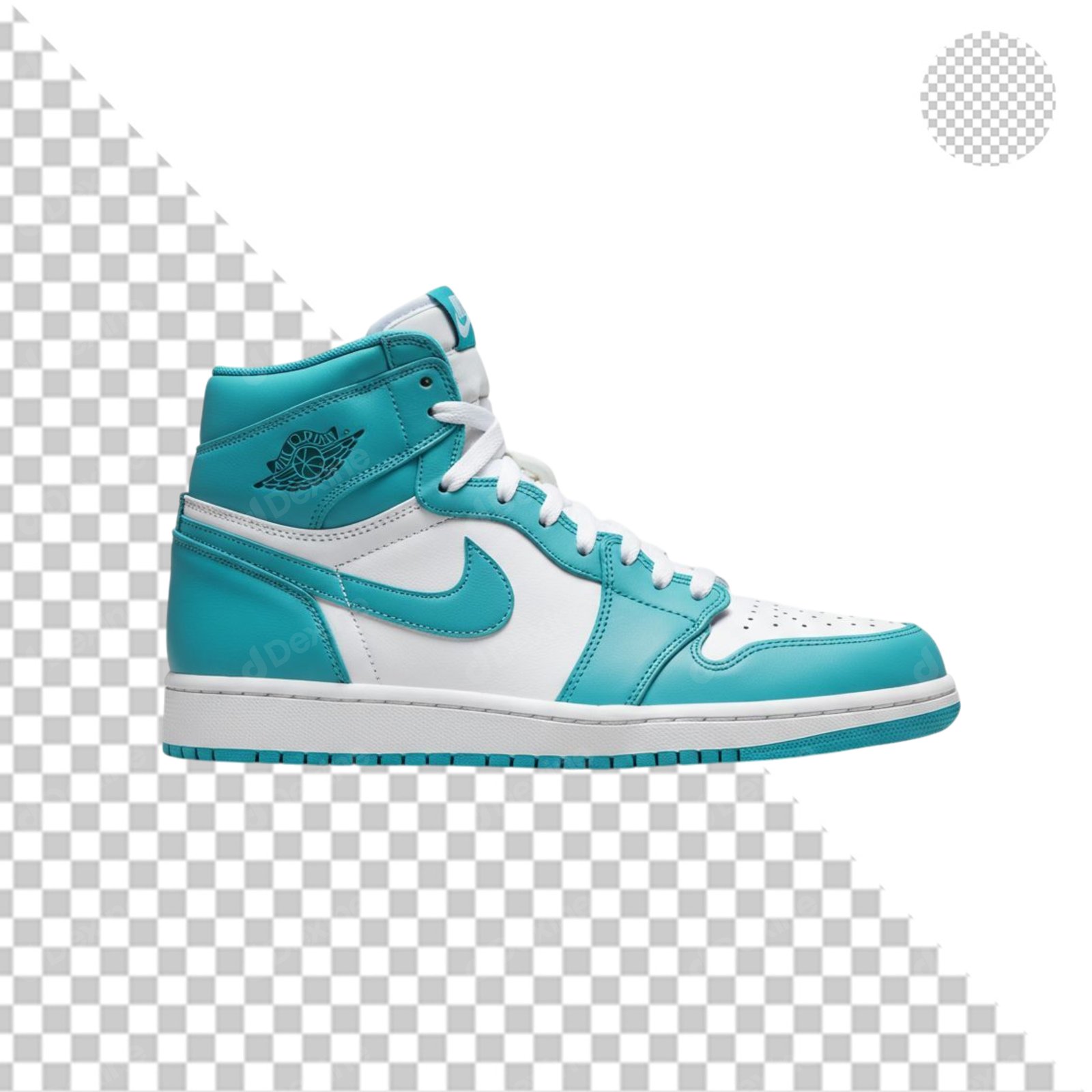 Air Jordan 1 High Top Sneaker Isolated On Transparent Background