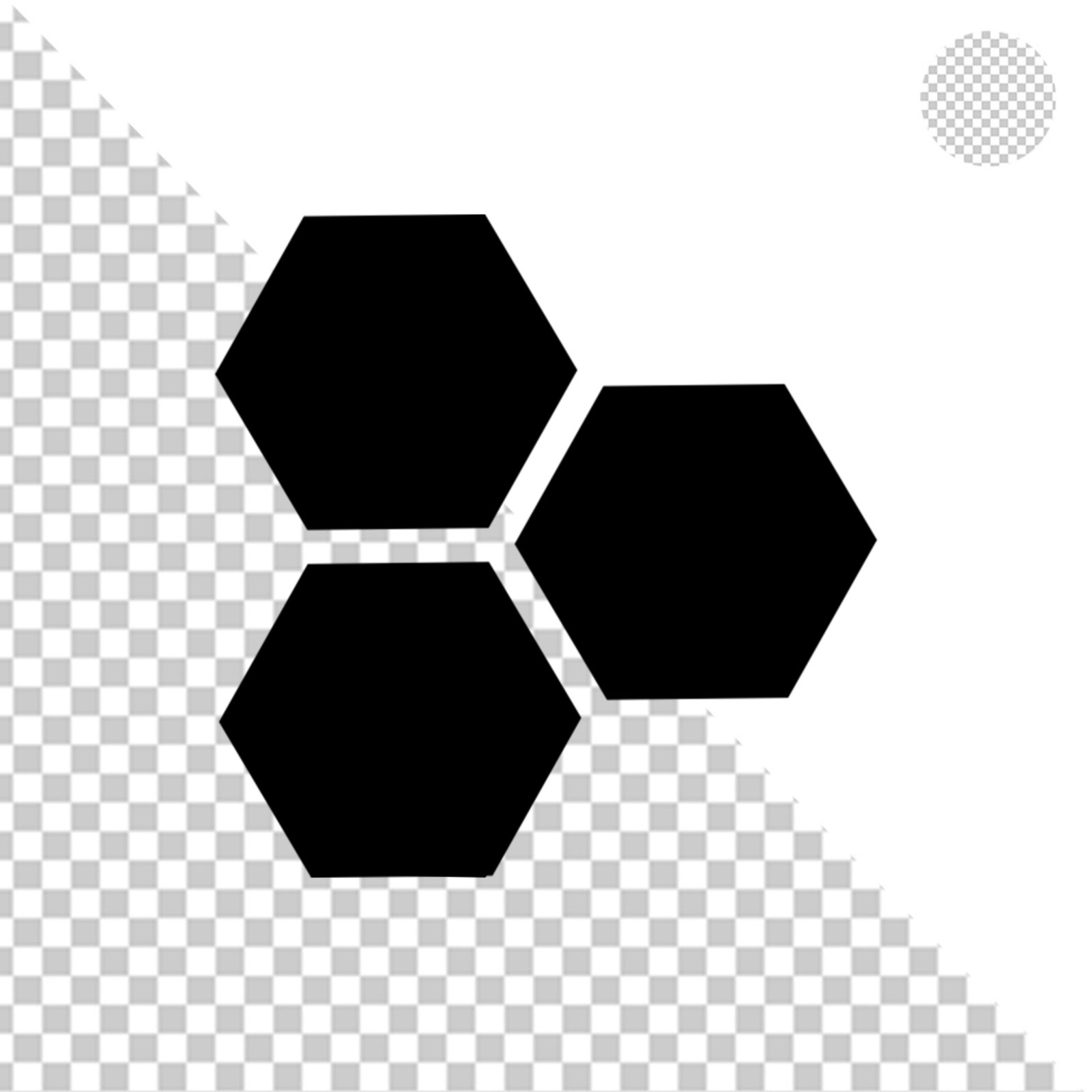 Black Geometric Rectangle Shape With Transparent Background