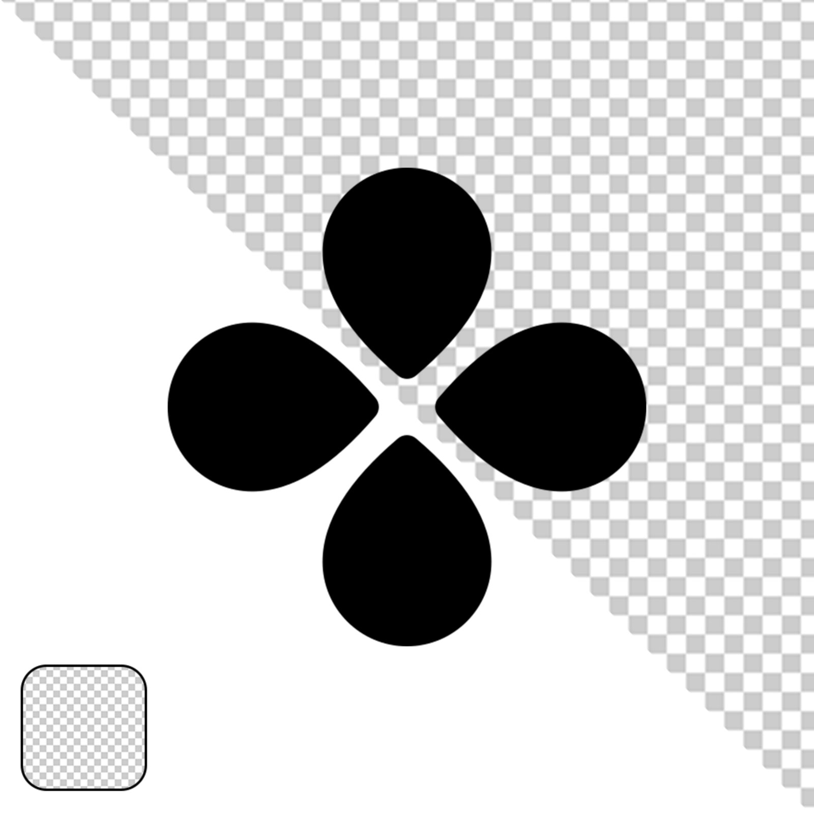 Black Solid Square Shape Transparent Design Element PNG