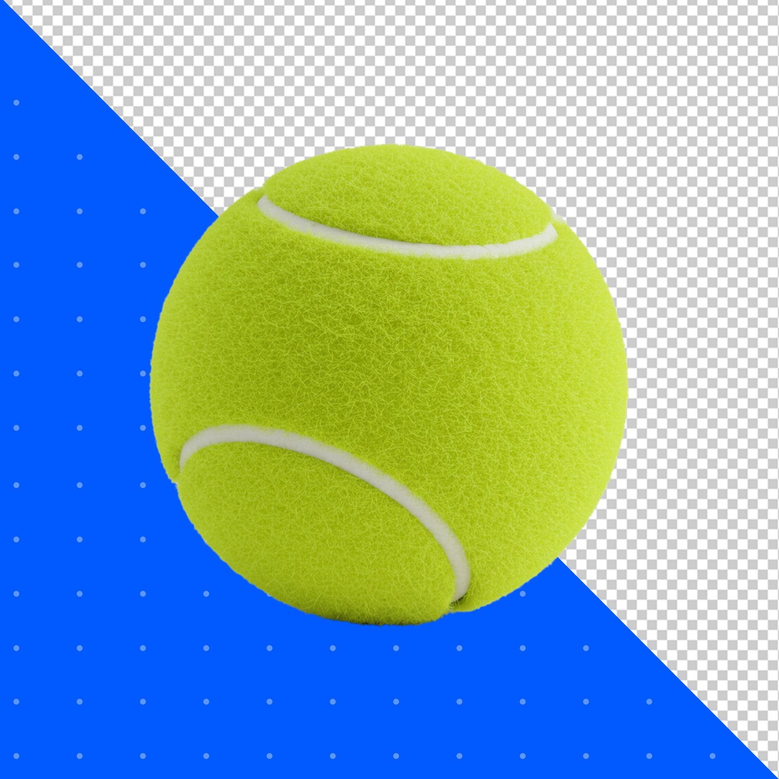 Bright Green Tennis Ball Isolated With Transparent Background PNG