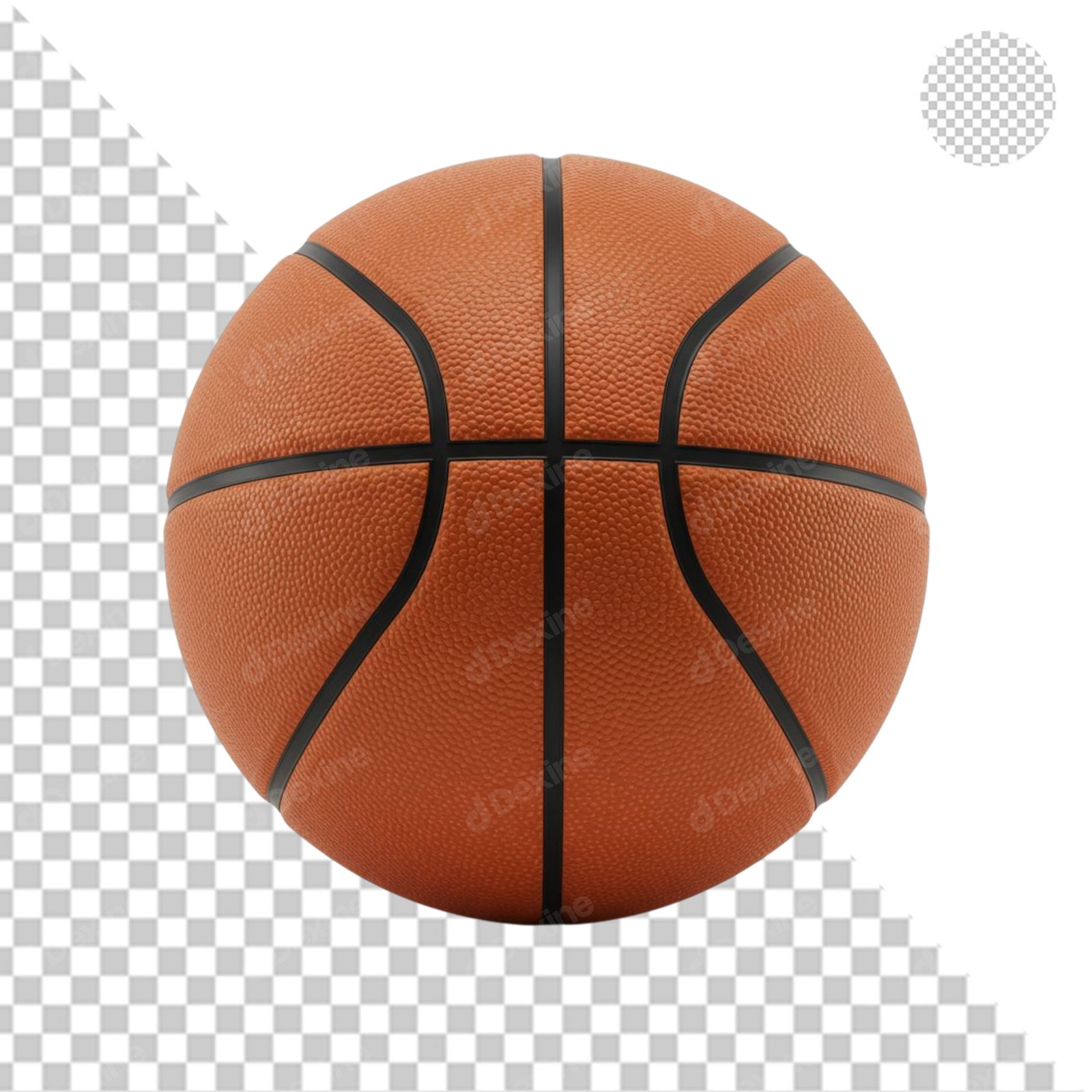 Classic Orange Basketball Cutout Isolated On Transparent Background