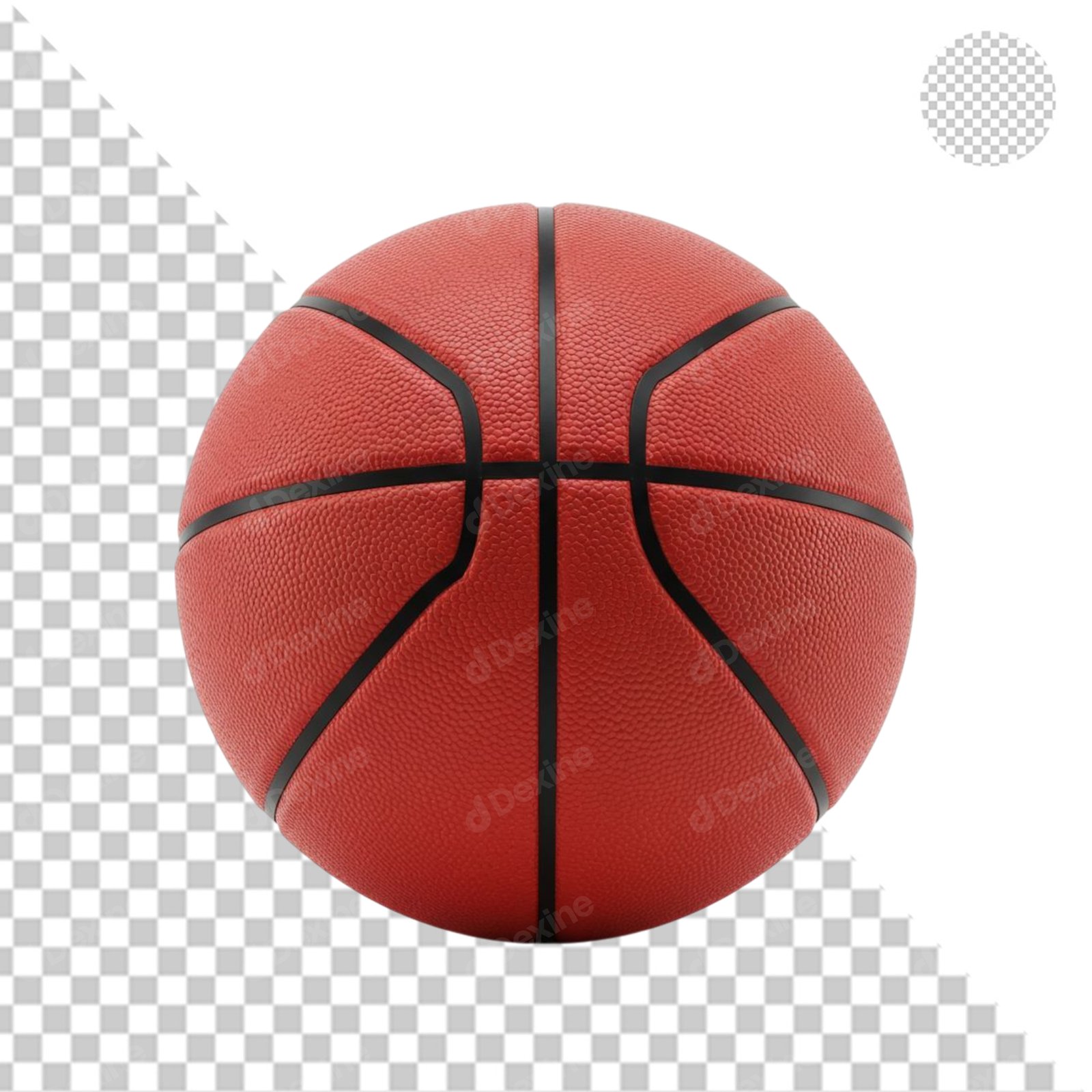 Classic Orange Basketball Isolated On Transparent Background PNG