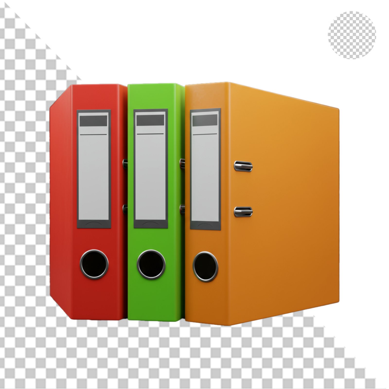 Colorful Office Binders And Lever Arch Files Transparent PNG Cutout