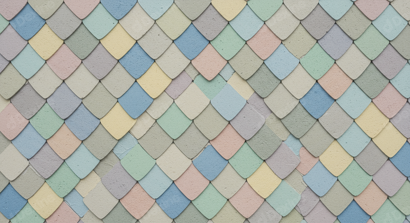 Colorful Pastel Scale Tile Pattern Texture Background
