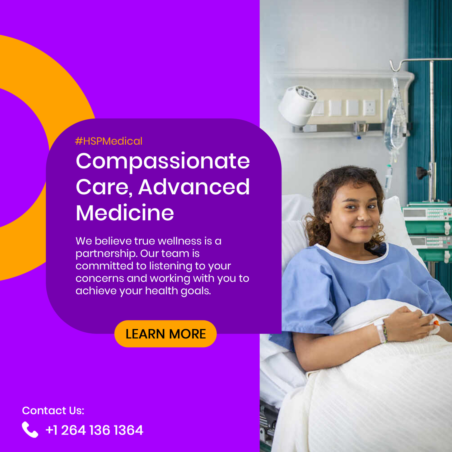 Compassionate Medical Care With Advanced Medicine Social Media Design PSD For Instagram