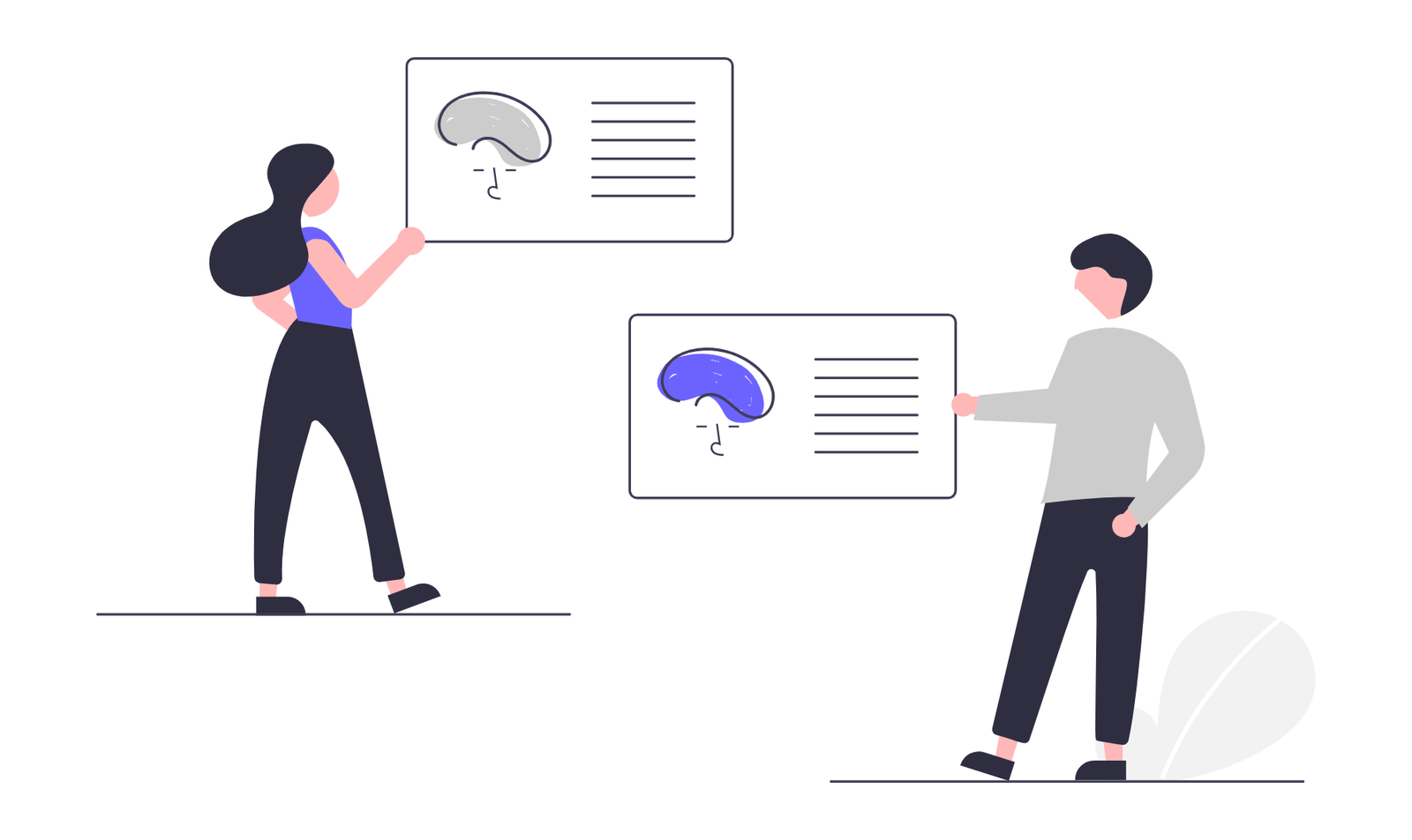 Conceptual Flat Illustration Of Knowledge Sharing And Idea Exchange
