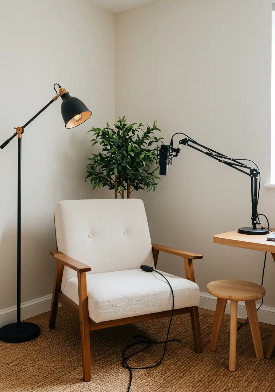 Cozy Home Podcast Or Recording Corner