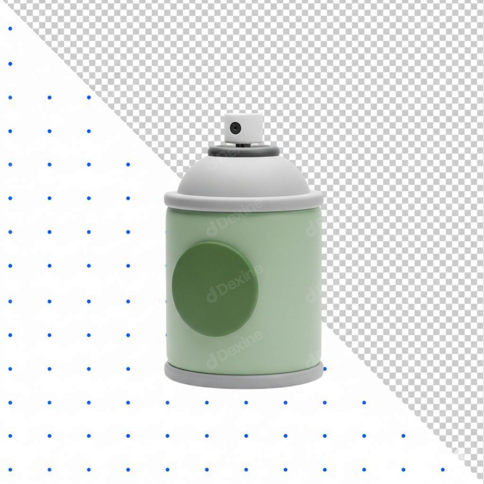 Cute 3D Spray Paint Can Icon Transparent PNG Cutout Asset