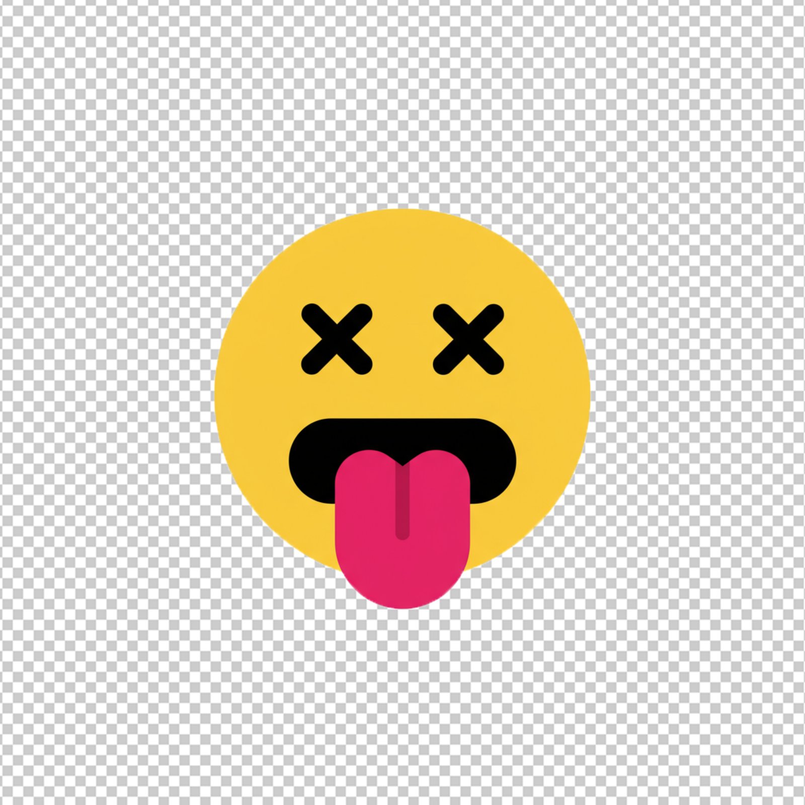 Dead Face Emoji With Tongue Out Transparent PNG Icon