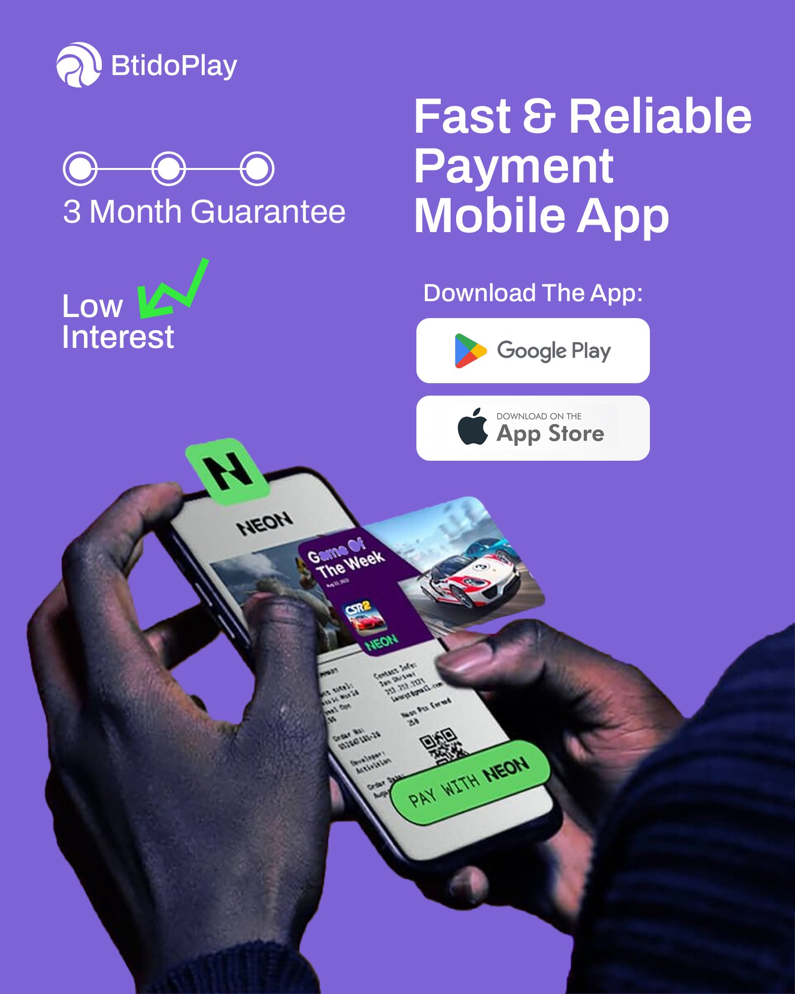 Fast Reliable Payment Mobile App Promotion Design Template