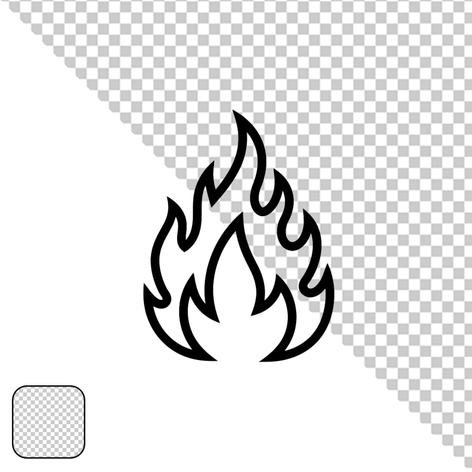 Fire Flame Outline Icon Transparent PNG For UI And Web Design