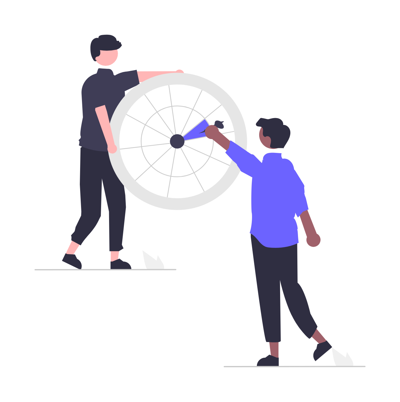 Flat Design Illustration Of Business Decision Making And Strategy