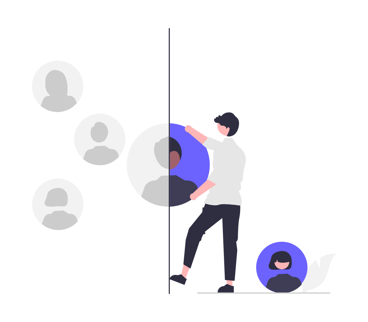 Flat Design Illustration Of User Profile Customization