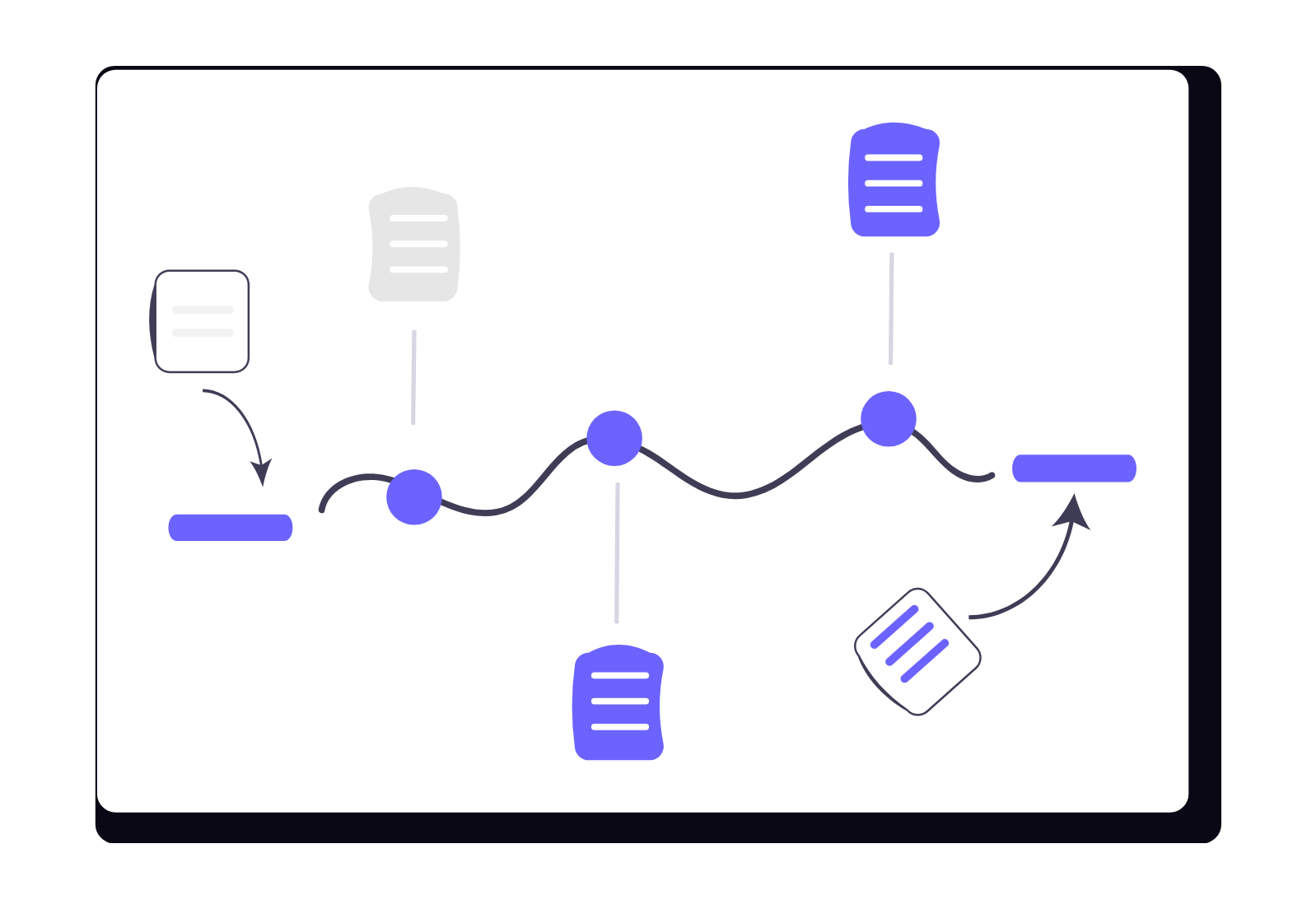 Flat Design Workflow Process Infographic Element