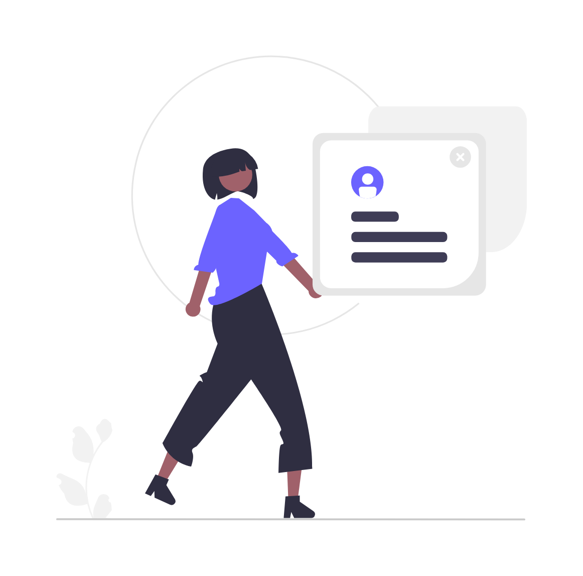Flat Minimalist Illustration Of User Profile And Digital Identity