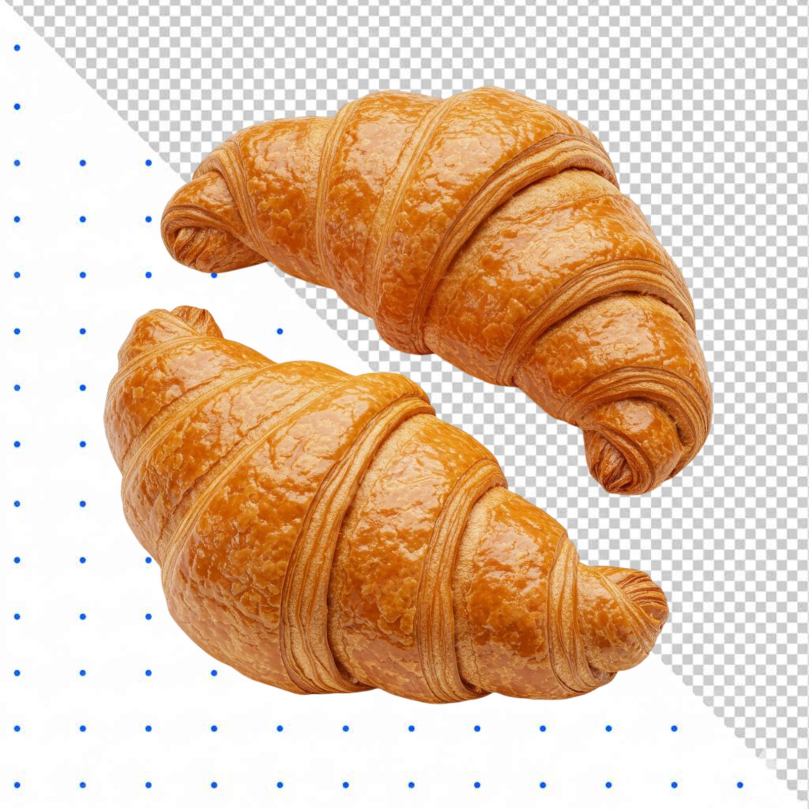 Fresh Baked Croissants Isolated Transparent PNG For Bakery And Food Design