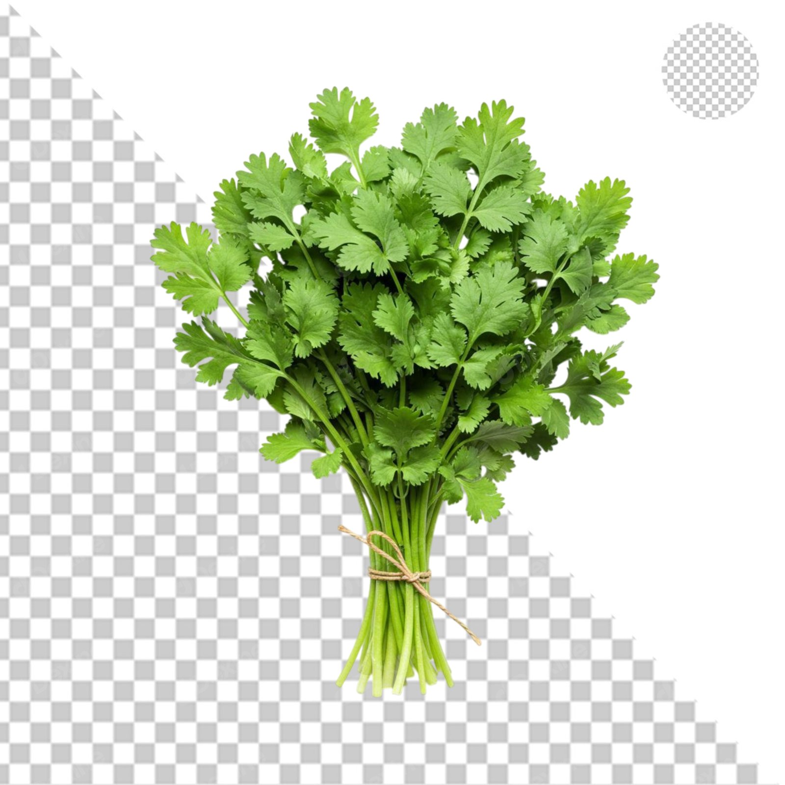 Fresh Green Cilantro Bunch Isolated Transparent PNG For Culinary Design