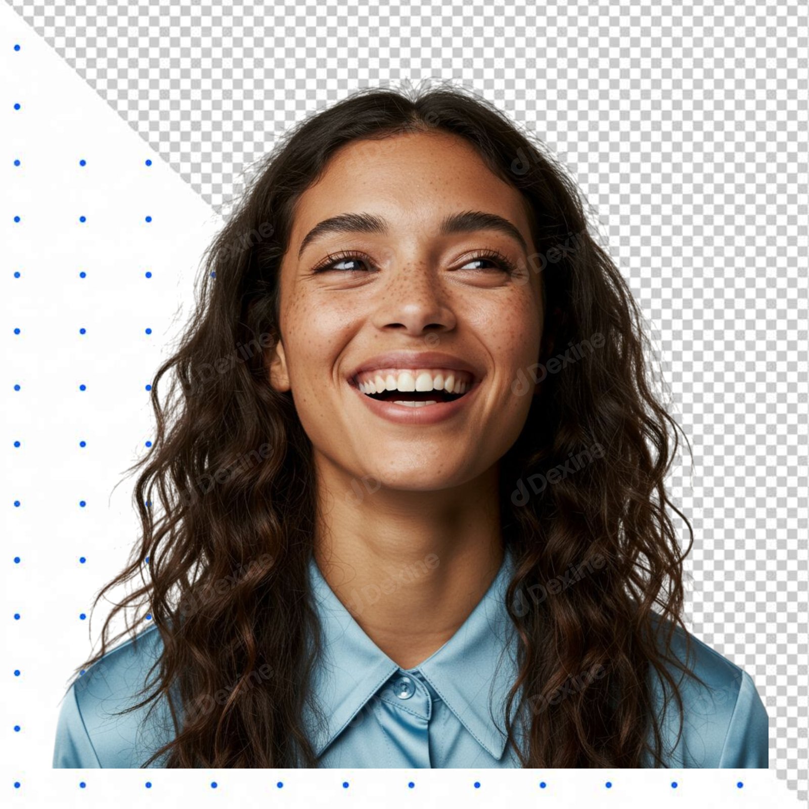 Joyful Young Woman Laughing Looking Aside Transparent PNG Cutout