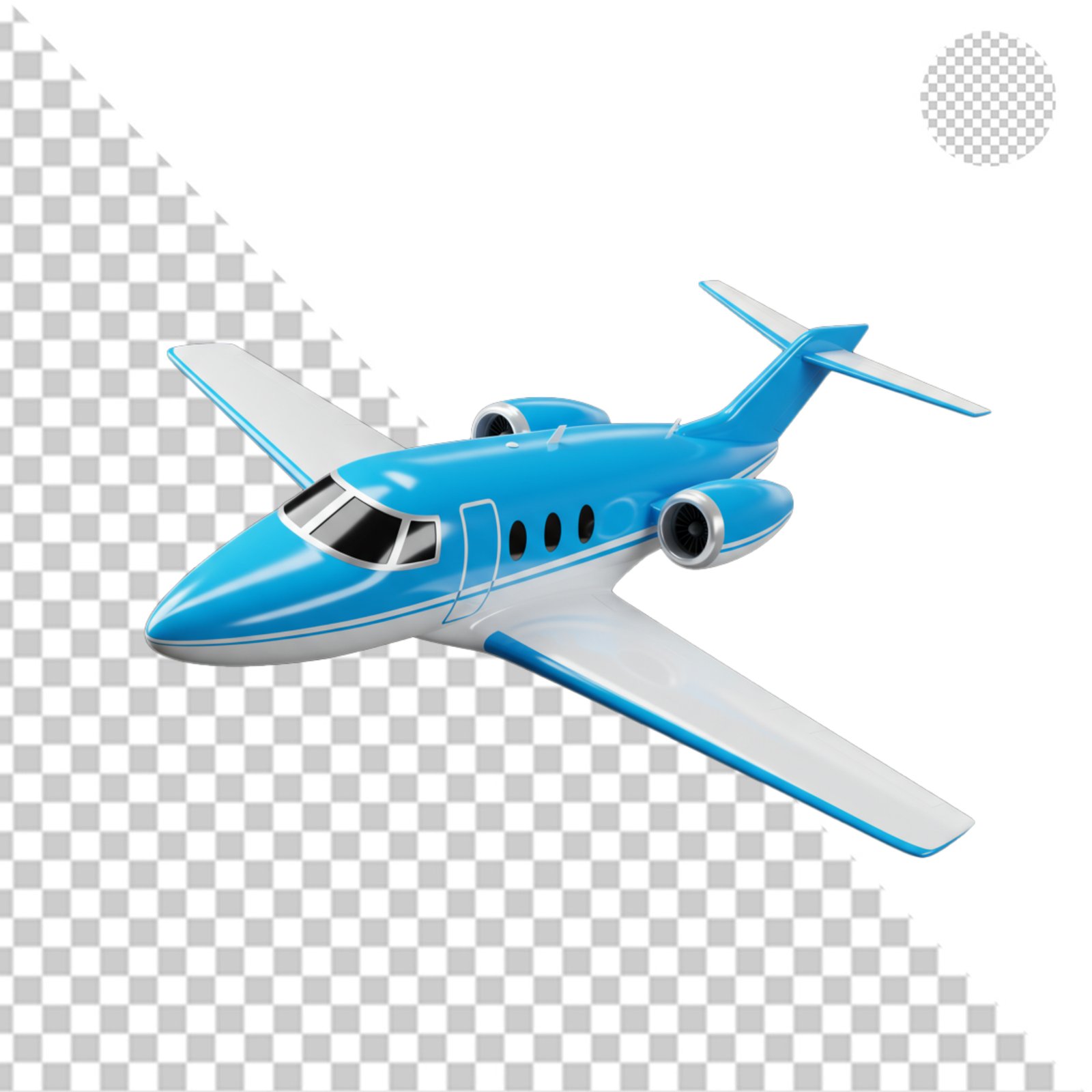 Luxury Private Jet Aircraft Isolated With Transparent Background PNG