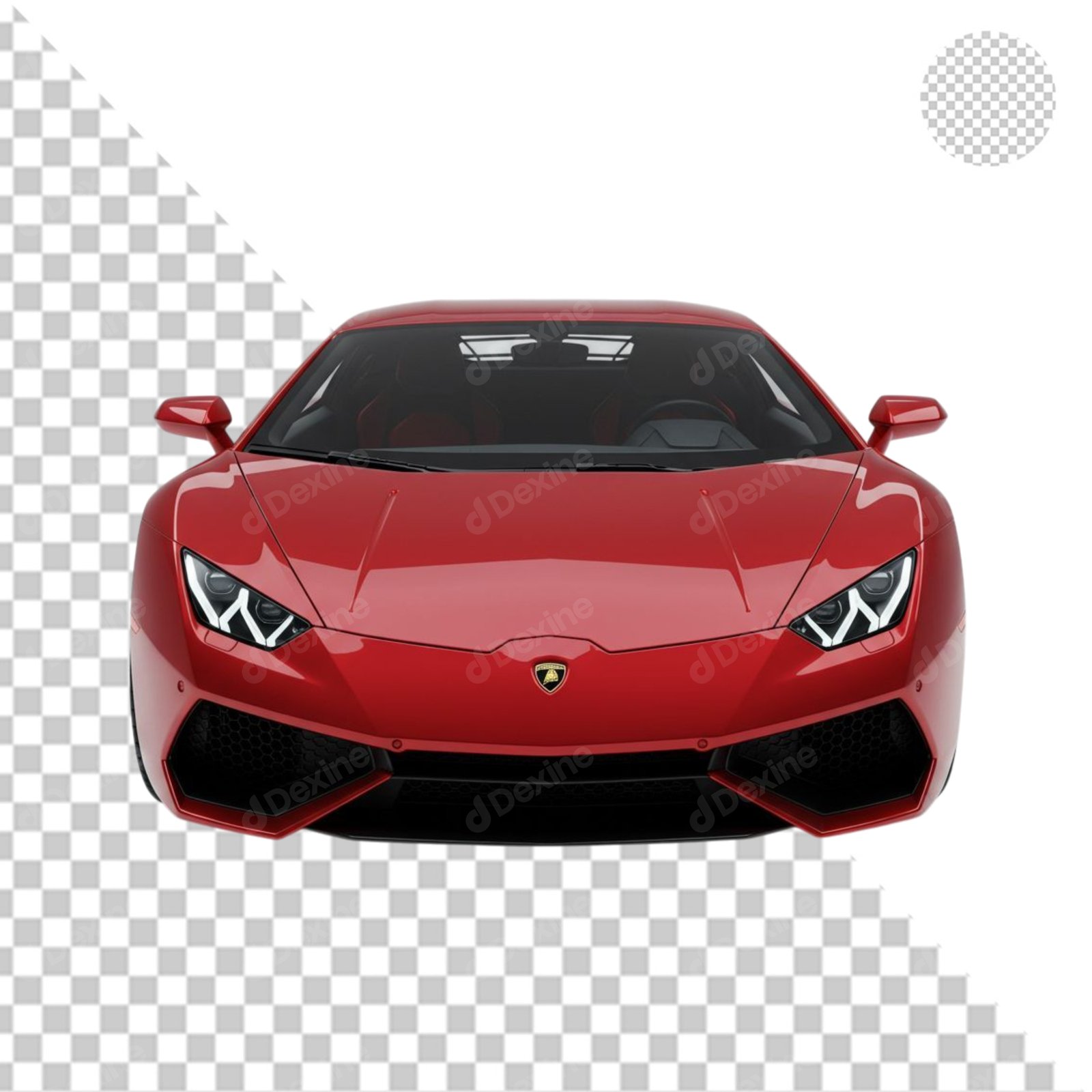 Luxury Red Lamborghini Sports Car Isolated Transparent PNG