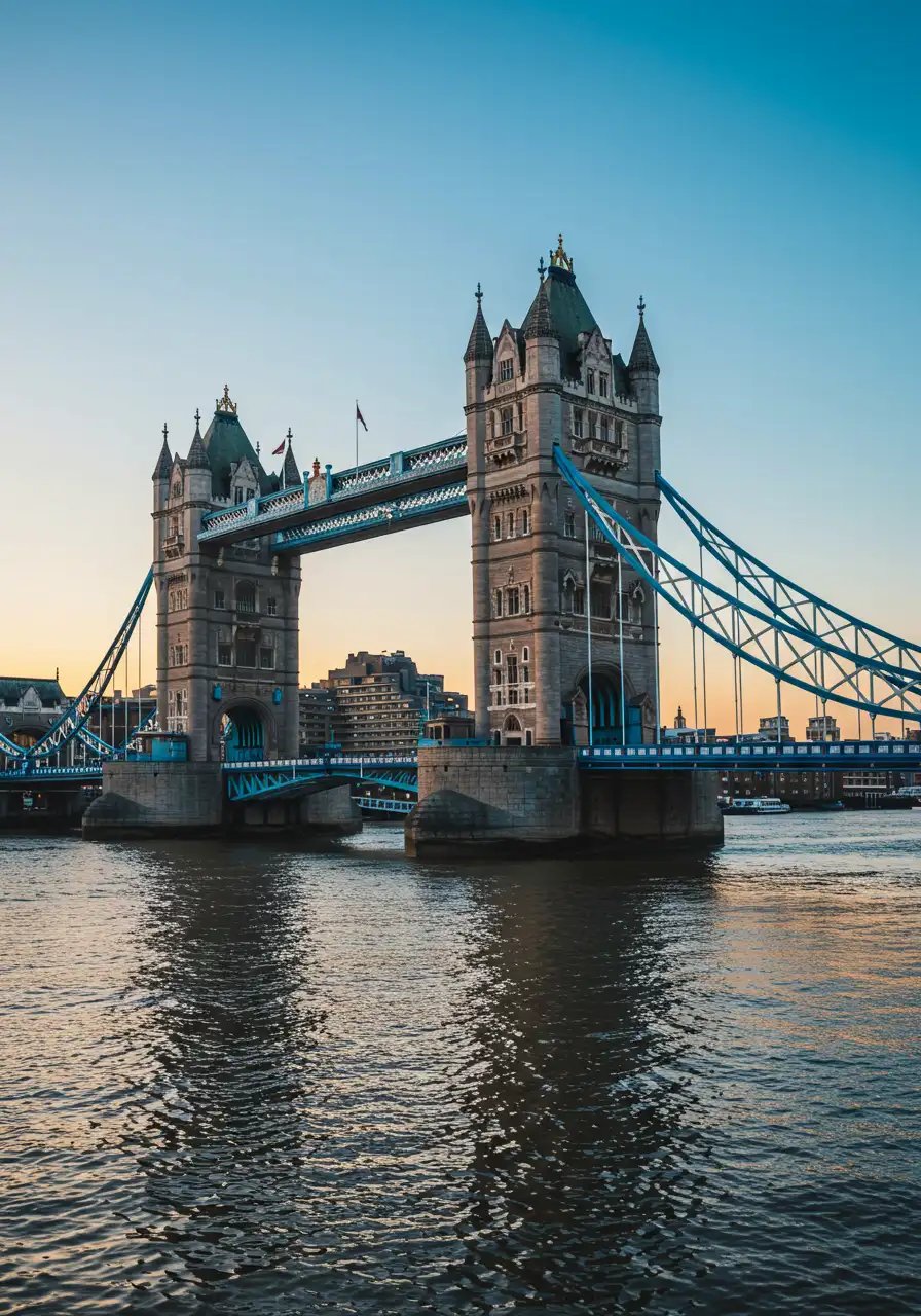 Majestic Tower Bridge Over River Thames At Sunset London