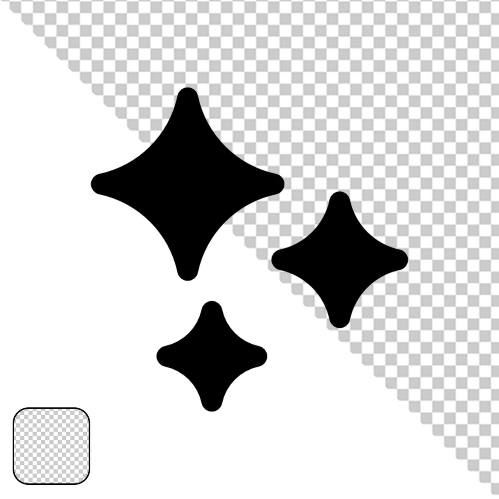 Minimalist Black Abstract Geometric Shape Transparent PNG