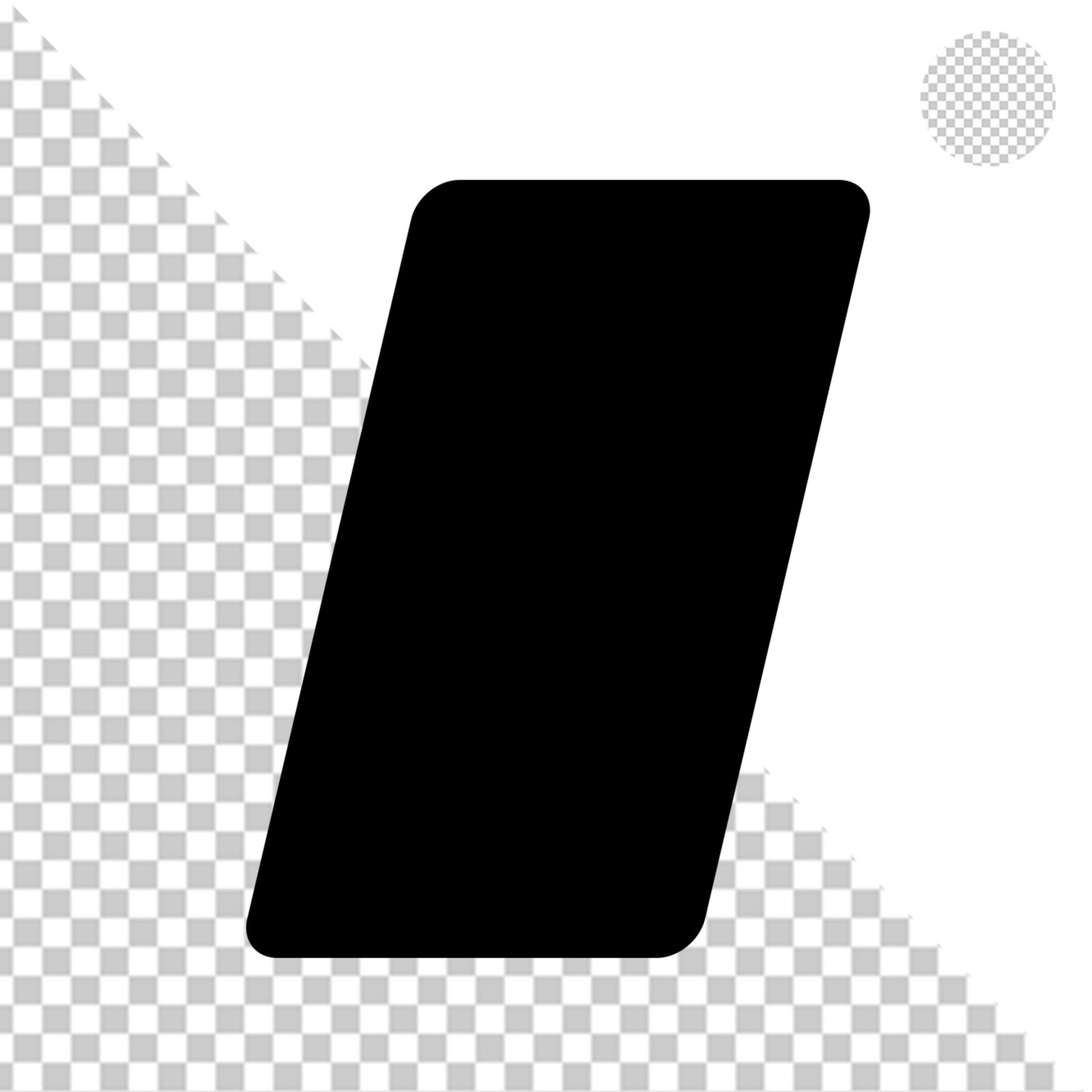 Minimalist Black Rectangle Shape With Transparent Background