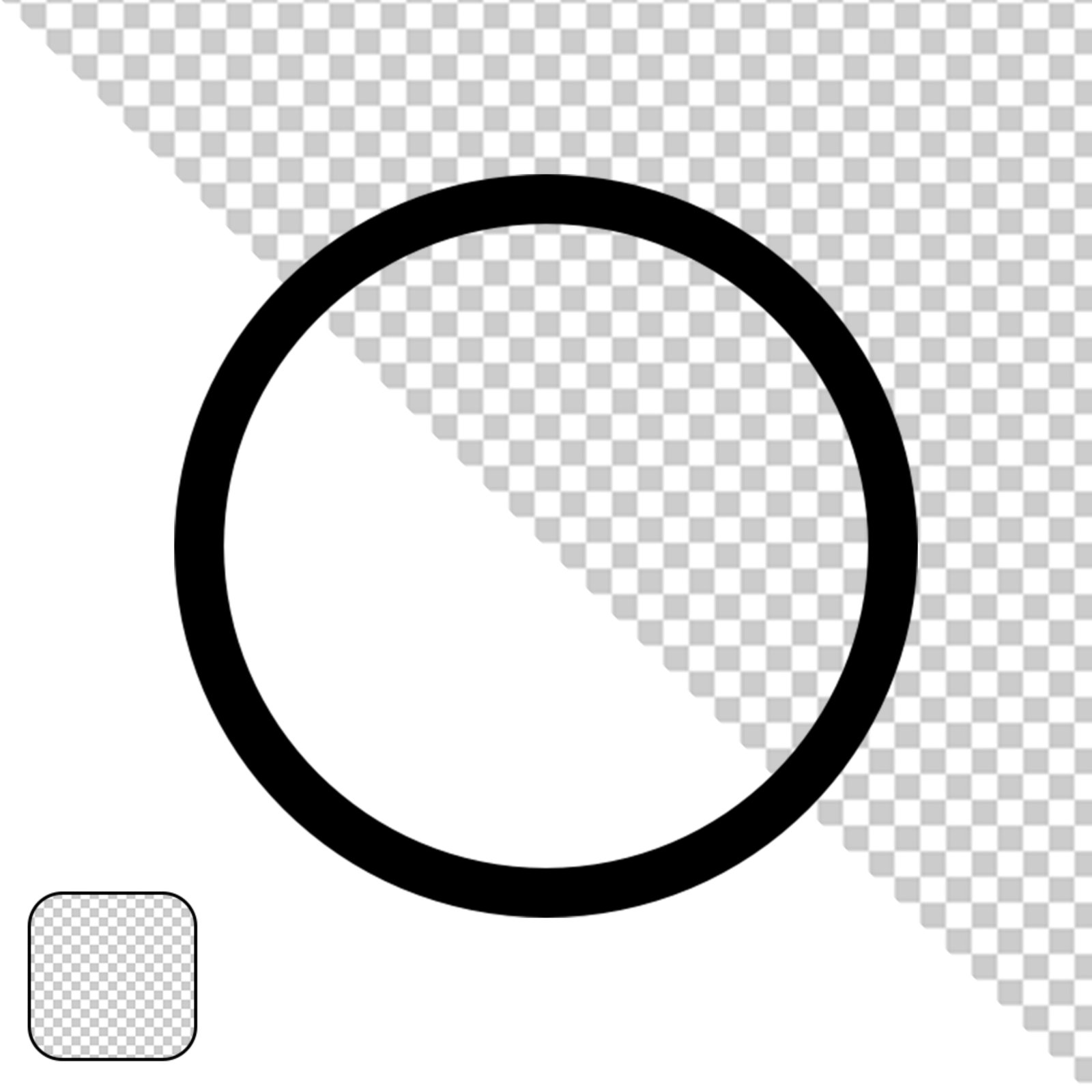 Minimalist Black Square Frame With Transparent Center PNG