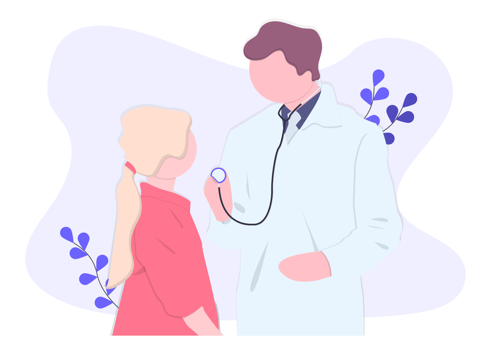 Minimalist Doctor Examining Child Patient In Healthcare Setting