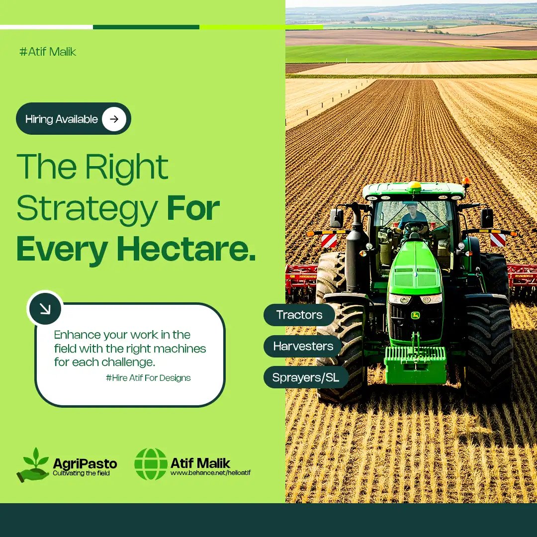 Modern Agriculture Farming Social Media Post Template