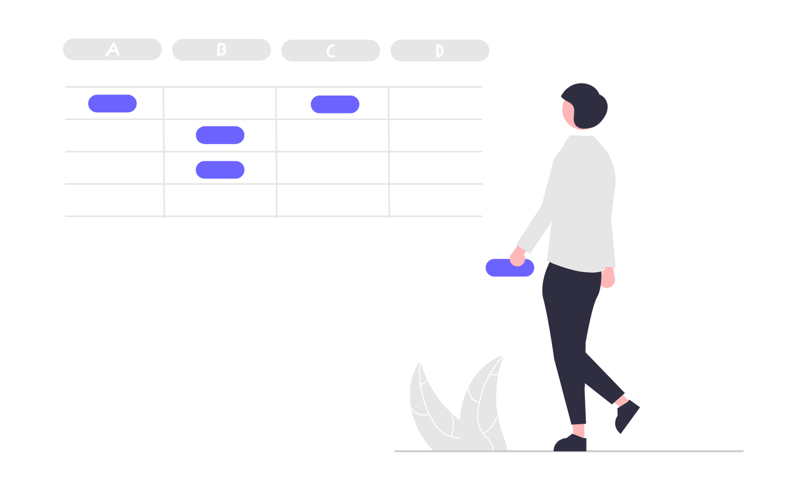 Modern Flat Design Illustration Of Person Managing A Schedule