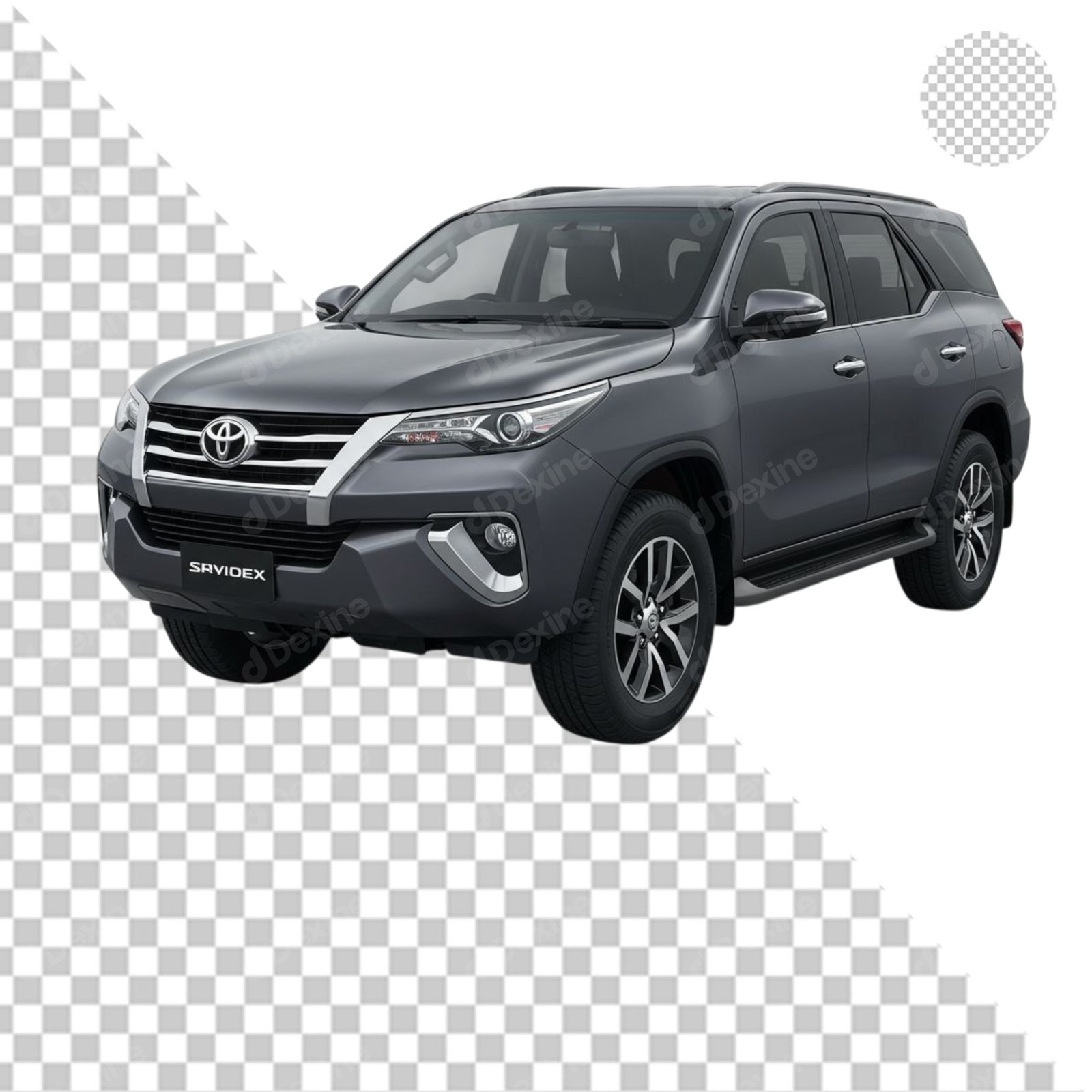 Modern Grey SUV Transparent PNG Cutout For Automotive Design And Compositing