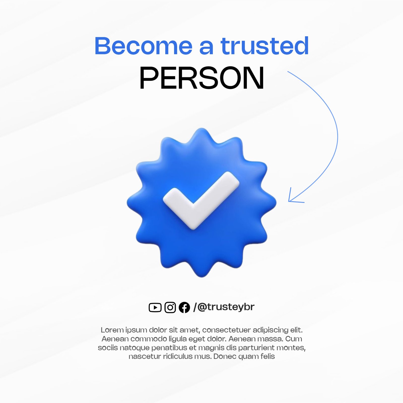Modern Verified Badge Social Media Post Template For Trust And Authority