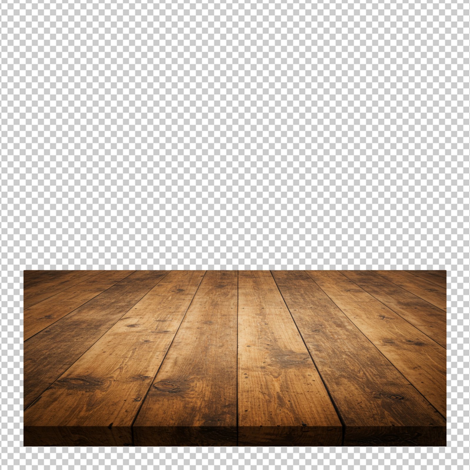 Rustic Wooden Table Top With Transparent Background For Product Display