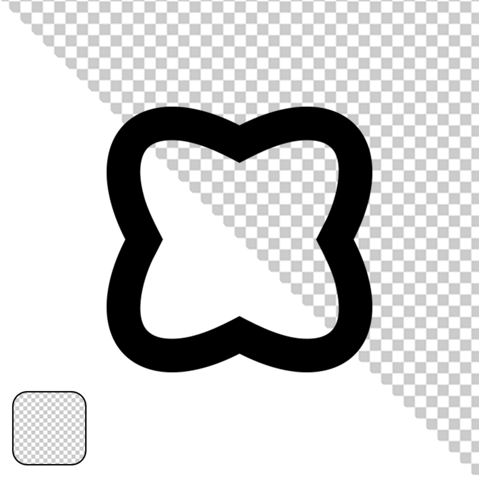 Simple Black Rectangle Overlay PNG with Transparent Background