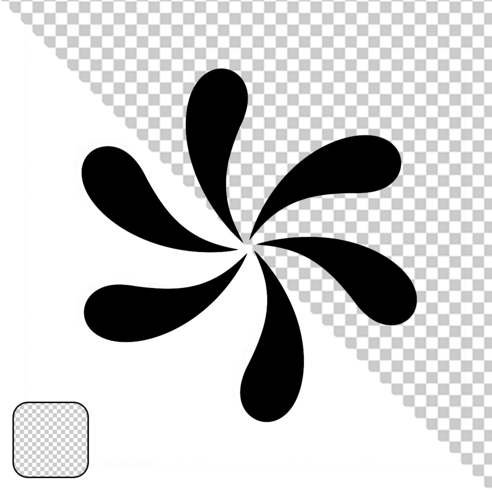 Solid Black Color Fill Overlay Transparent PNG