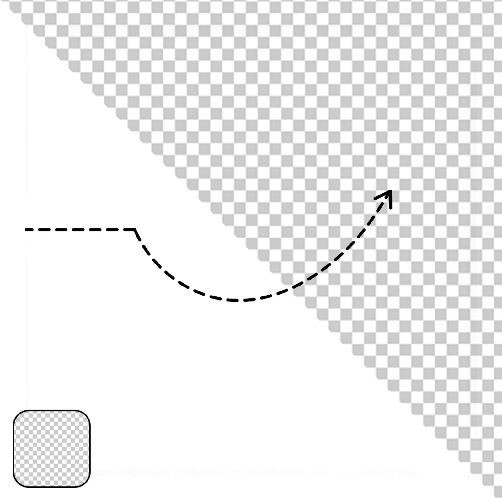 Solid Black Design Element With Transparent Background