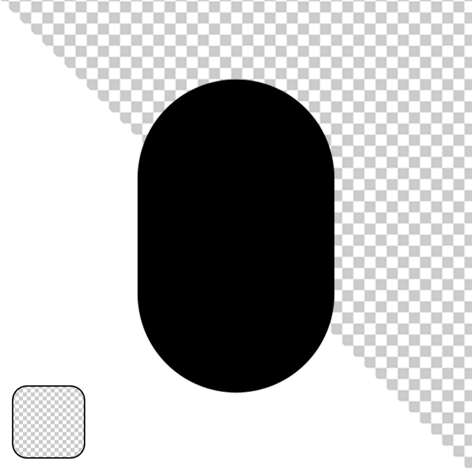 Solid Black Rectangle Cutout With Transparent Background For Design