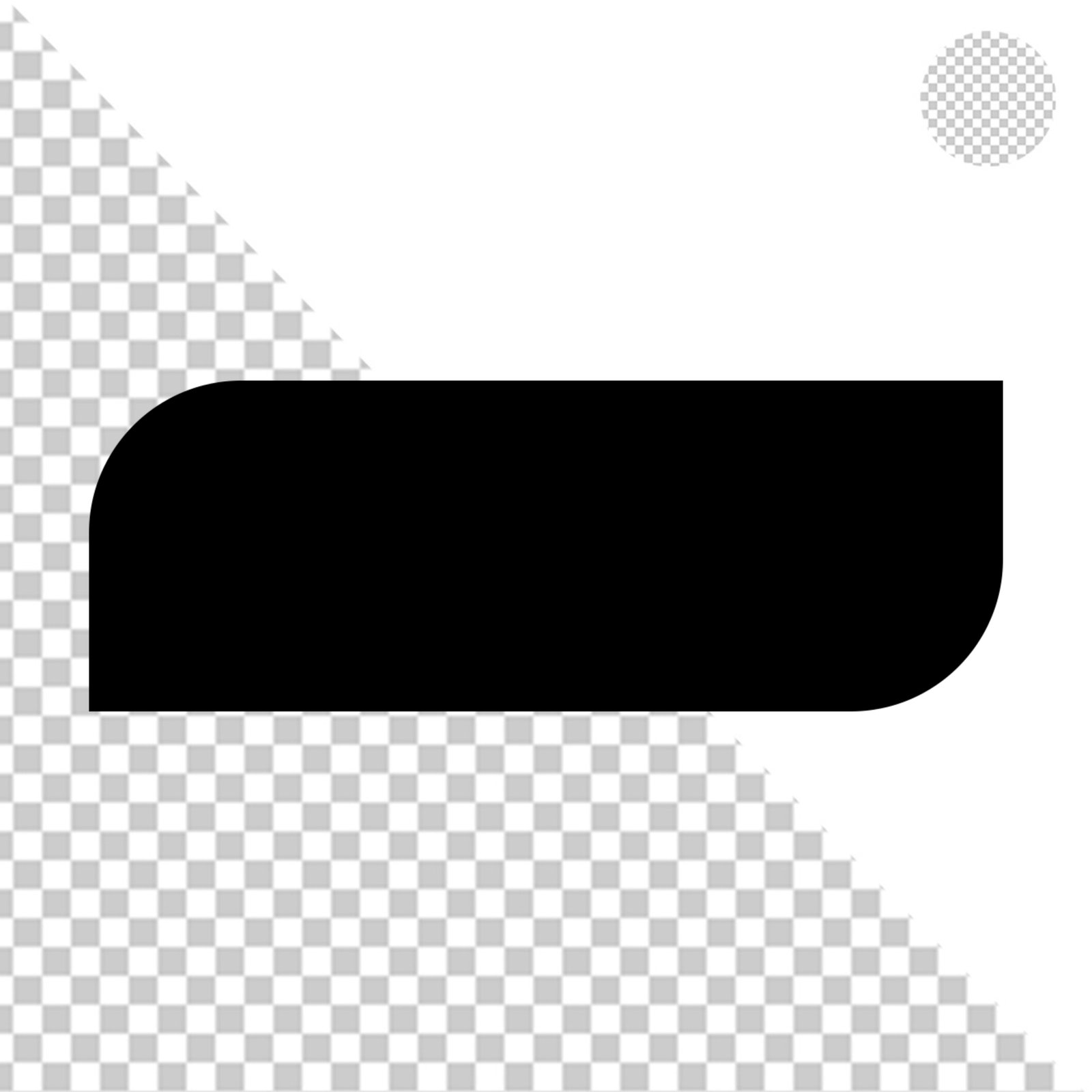 Solid Black Rectangle Shape PNG Design Element
