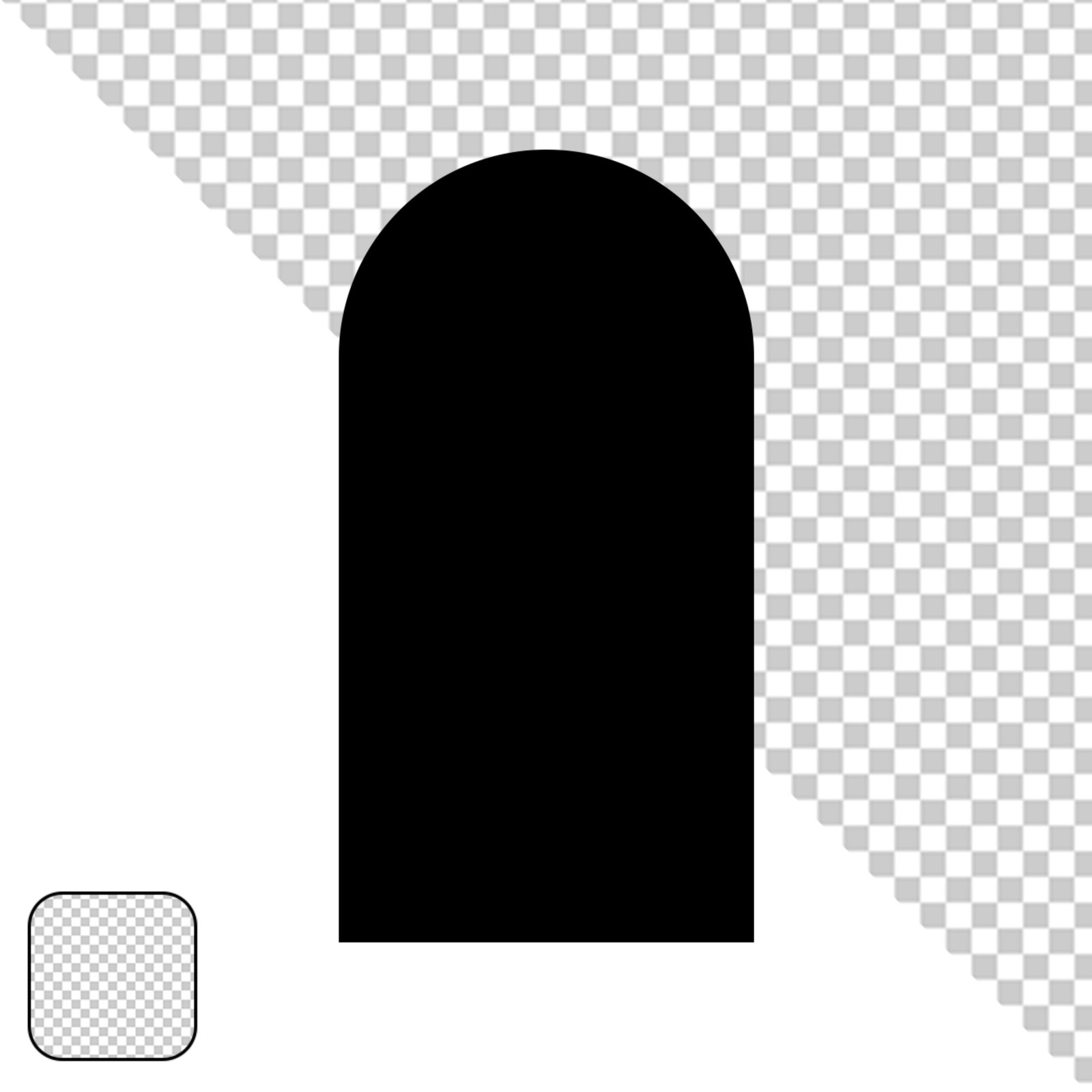 Solid Black Rectangle Shape Transparent PNG Element 479367