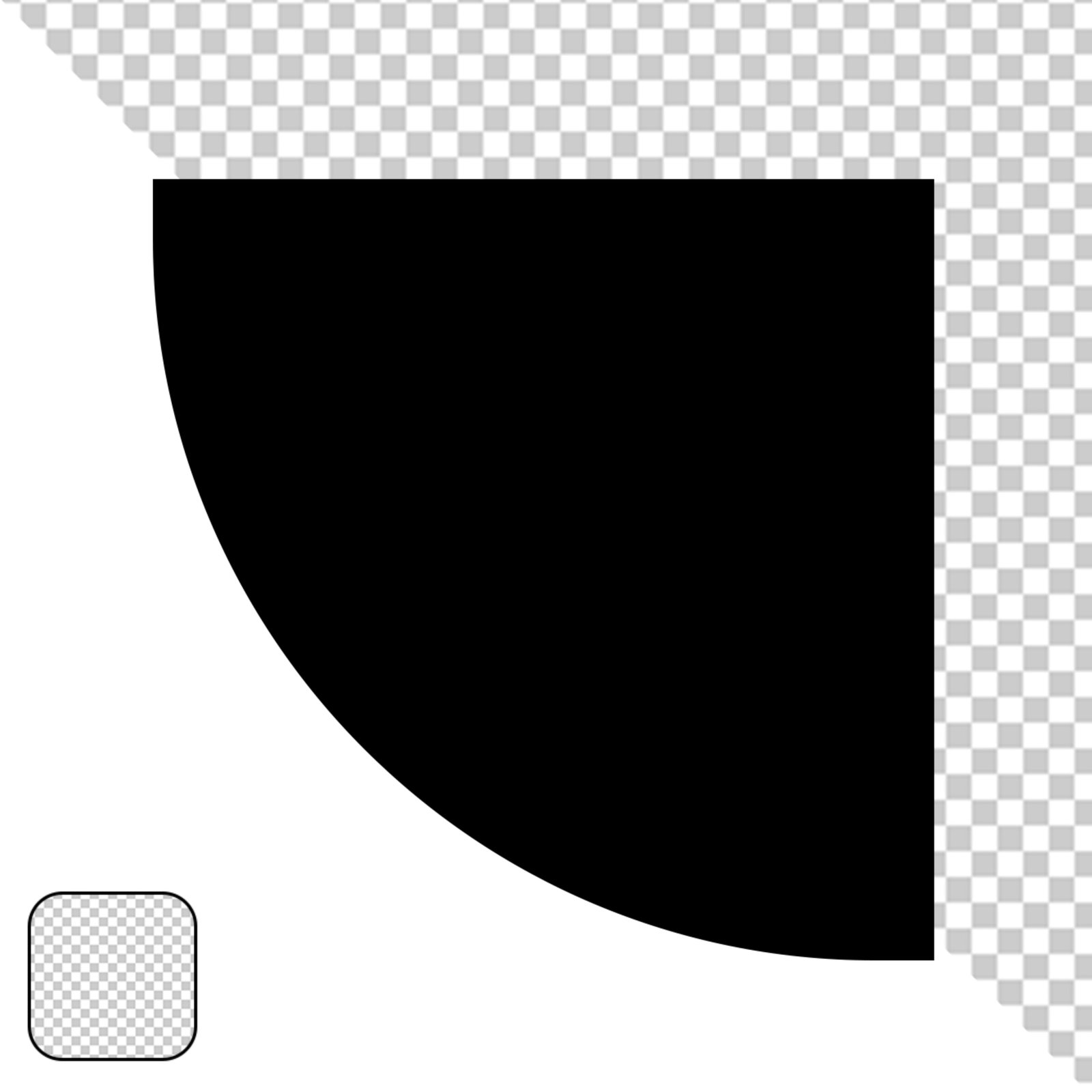 Solid Black Rectangle Shape With Transparent Background