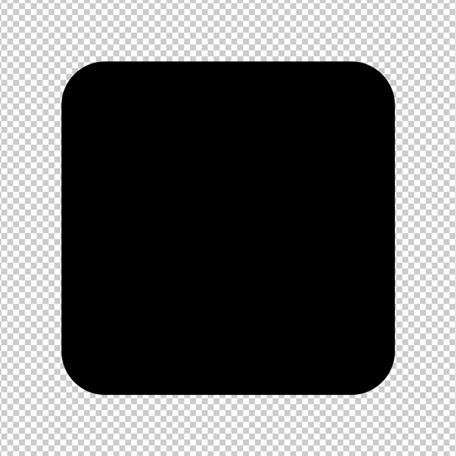 Solid Black Rectangle Transparent PNG Element