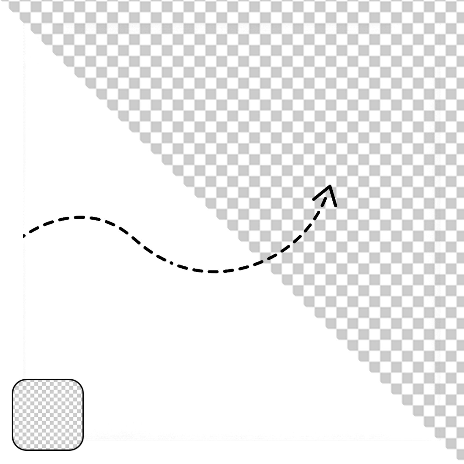 Solid Black Square Design Element With Transparent Background