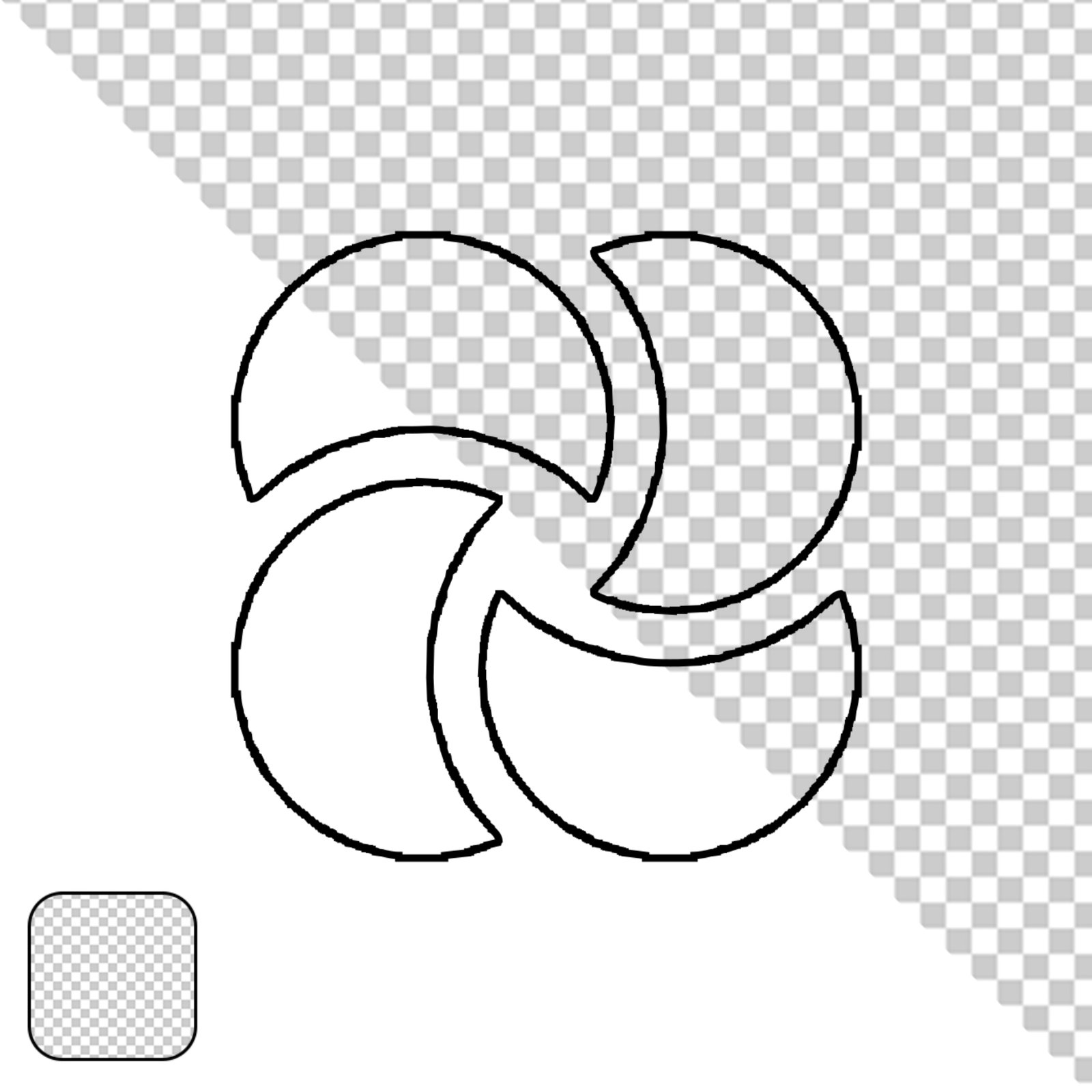 Solid Black Square Geometric Shape Isolated Transparent PNG