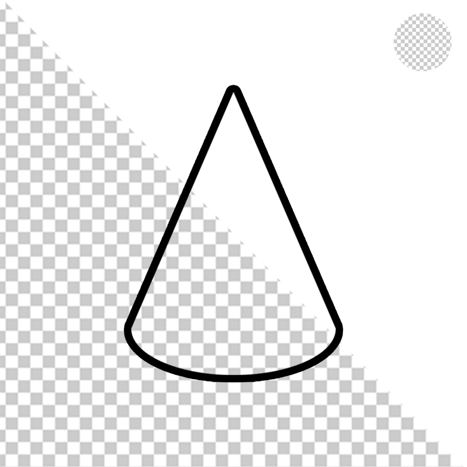 Solid Black Square Graphic Element With Transparent Background